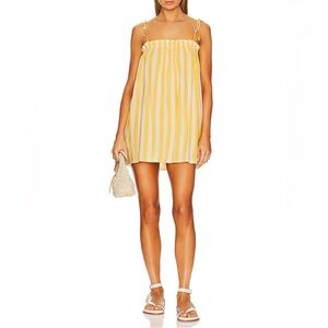 SHOW ME YOUR MUMU Yellow striped mini dress